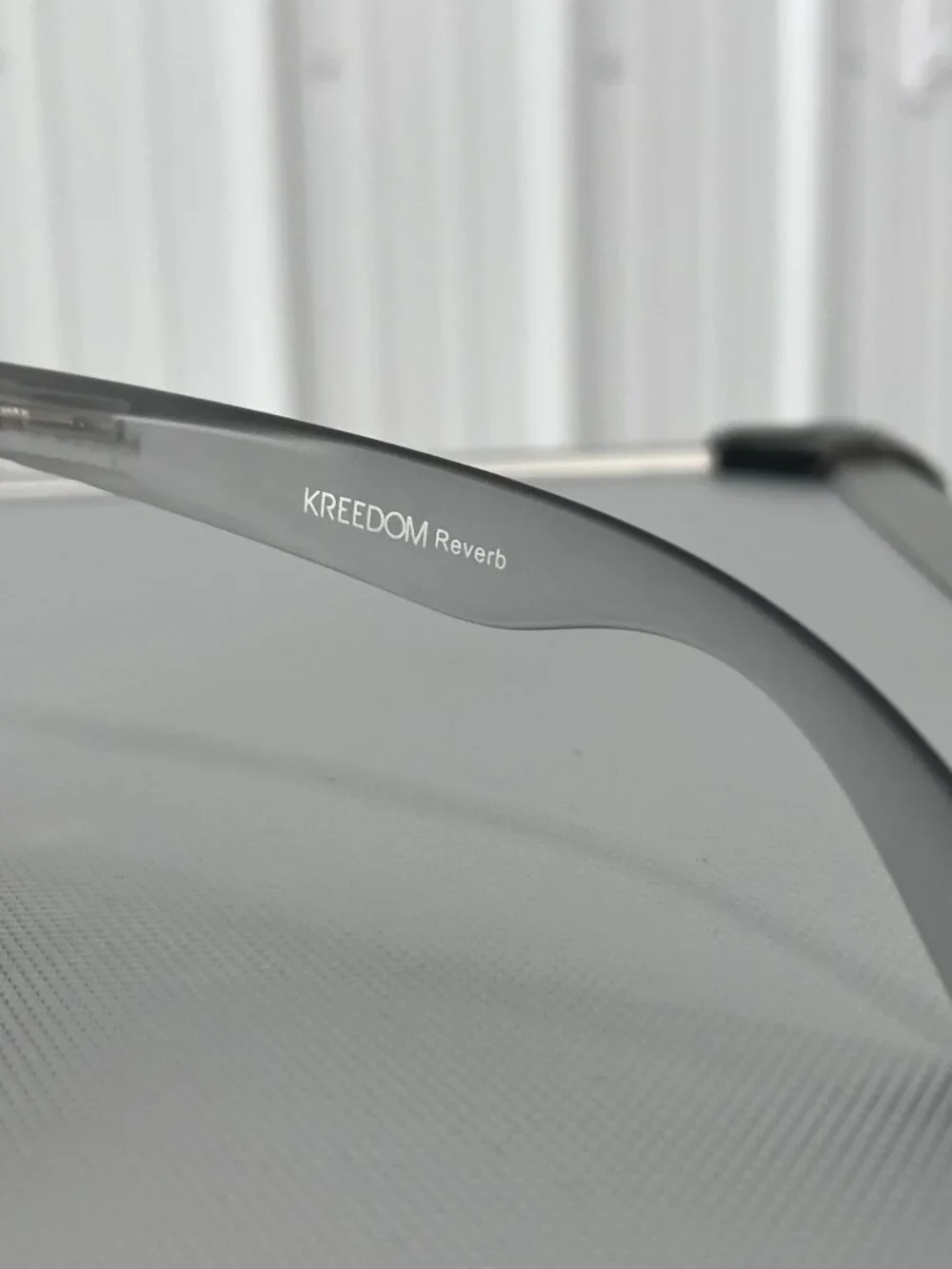 Kreedom Reverb Sunglasses 1 Lens Reader Tech Gray Frame Blue Mirror Lenses NEW